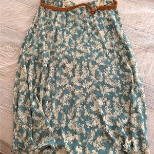 Floral Blue and White Women's Skirt